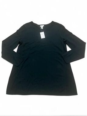 J. Jill Forest Green Ribbed Sweater Tunic NWT Size Small Jewel Tone Minimalist